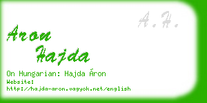 aron hajda business card