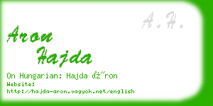 aron hajda business card